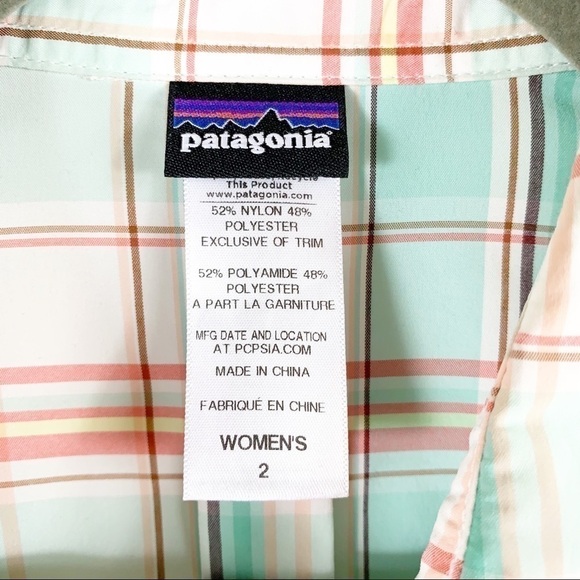 𝅺patagonia Overcast Shirt Long Sleeve Button Down Plaid - Picture 7 of 7